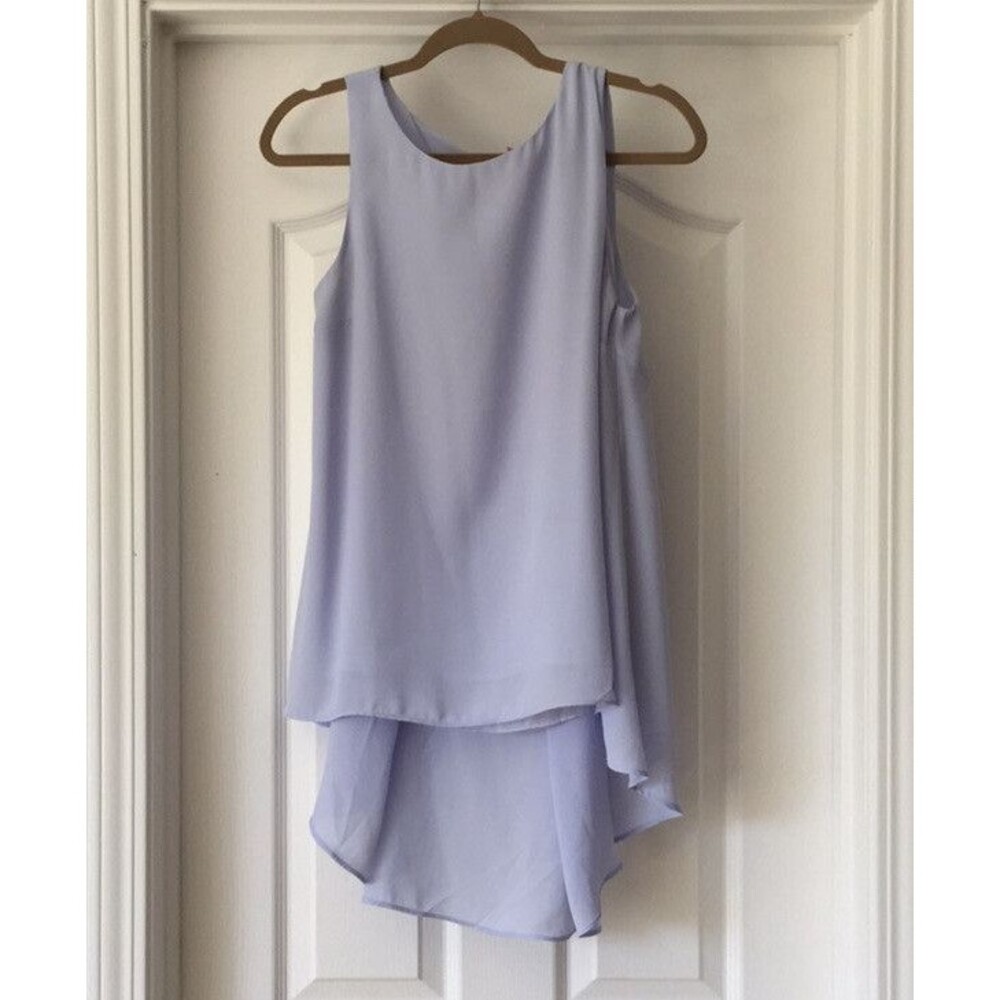 Catherine Malandrino High Low Blue Flowy Blouse S